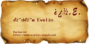 Ádám Evelin névjegykártya